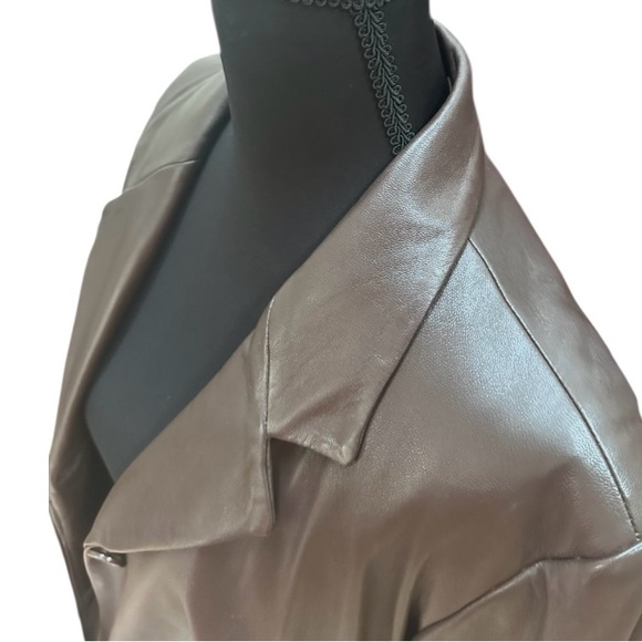 Preston & York Brown Leather Women’s Jacket Blazer Lamb Skin M in EUC - Picture 6 of 16